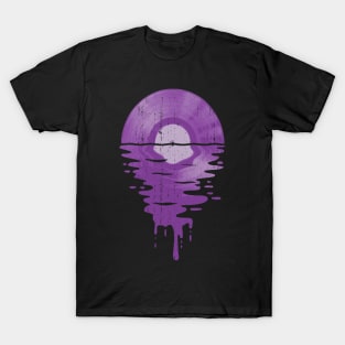 Cool Music Vinyl Record Vintage Retro Purple T-Shirt